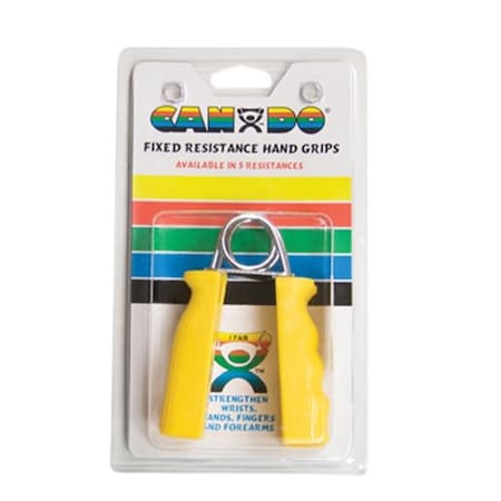 Fabrication Enterprises Fabrication Enterprises 10-1804 Cando Ergonomic Hand Grip; Pair - Yellow; X-Light - 3 Lbs. 10-1804